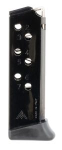 Mec-Gar MGPPKS32FRB Standard 7rd Detachable w/Finger Rest 32 ACP Fits Walther PPK Blued Carbon Steel