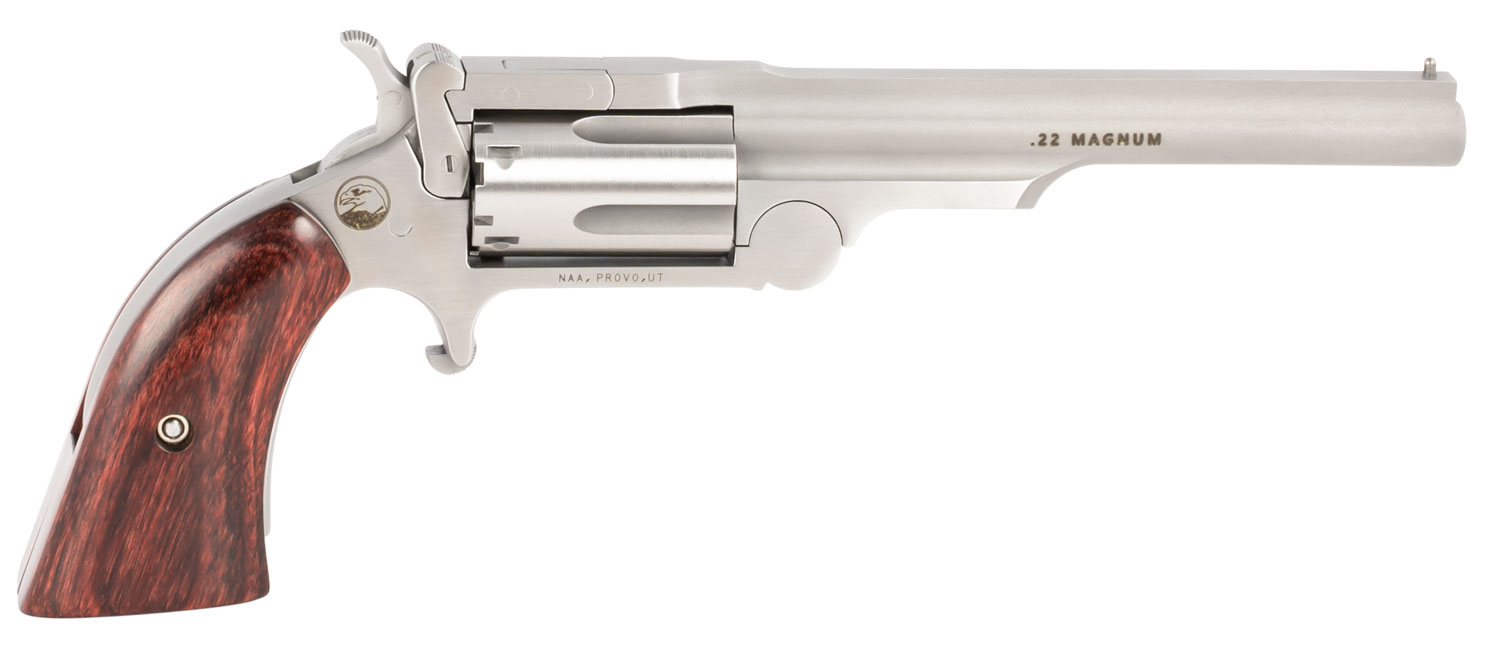 North American Arms Ranger II Revolver, .22 LR/.22 WMR, 4-Inch Barrel, Stainless, Extra Cylinder, 5-Shot