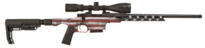 Howa HMXL350USA M1500 Mini Excel Lite 350 Legend 16.25" TB 3+1 American Flag Cerakote Black Folding HTI Excl Lite Chassis Stock