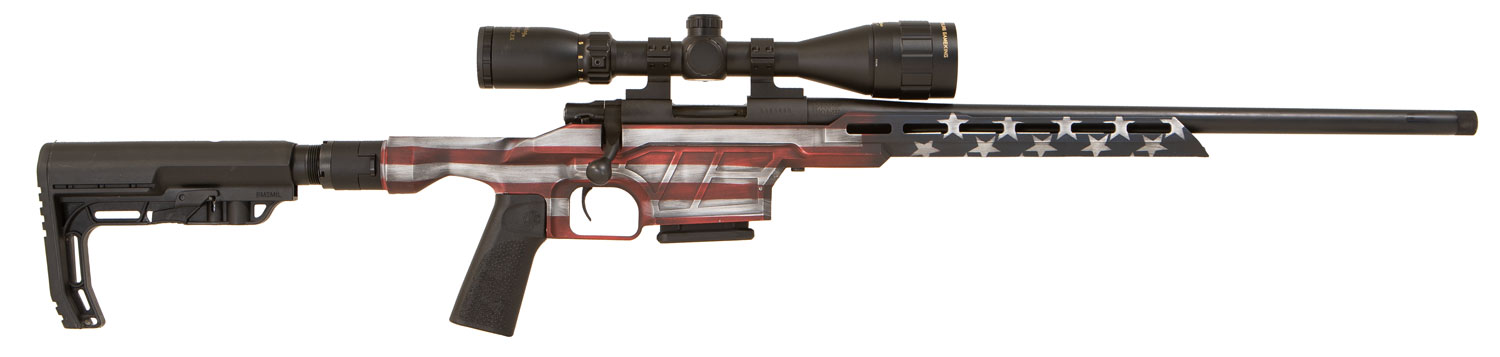Howa Mini Excel Lite, .350 Legend, 16.25-Inch Barrel, w/ Scope, American Flag Cerakote