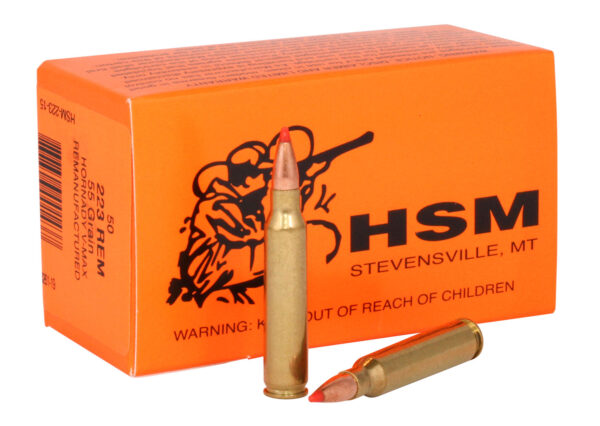 HSM 22315 Varmint *Remanufactured 223Rem 55gr Hornady V-Max 50 Per Box/10 Case