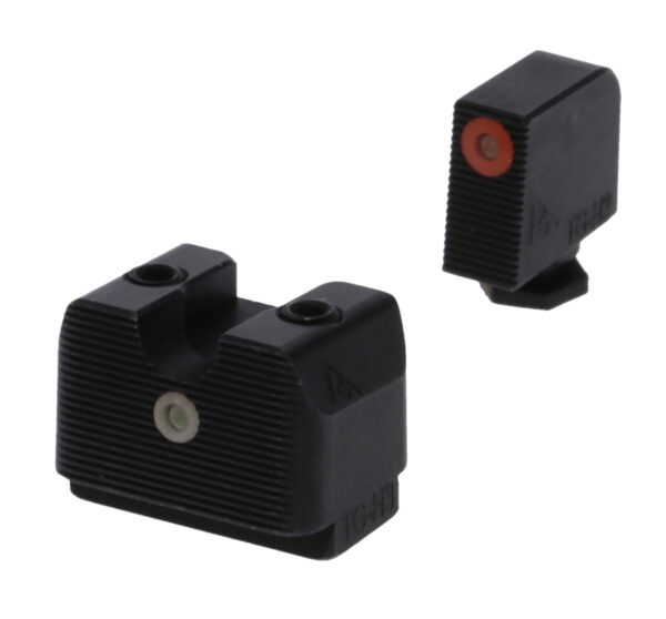 Rival Arms RA4A231G In-Line MOS Night Sights for G17/G19 Green Tritium Orange Outline Front Sight-Green Tritium White Outline Rear Sight