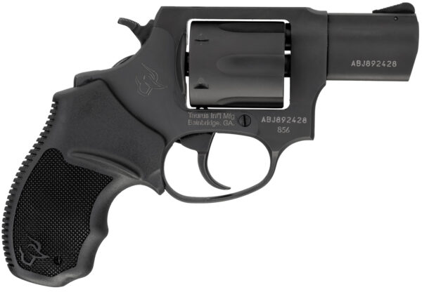 Taurus 2-85621 856 *CA Compliant Small 38 Special +P 6 Shot 2" Matte Black Carbon Steel Barrel, Cylinder & Frame, Black Finger Grooved Rubber Grip, Transfer Bar Safety, Exposed Hammer