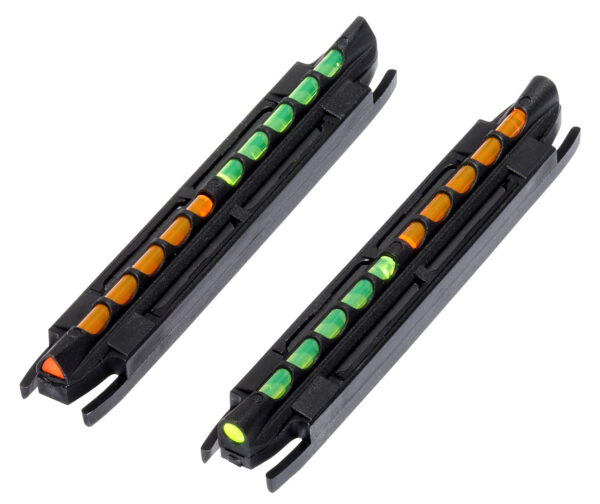 HiViz TO300 Two-In-One Magnetic Front Sight Black | Green/Orange Fiber Optic