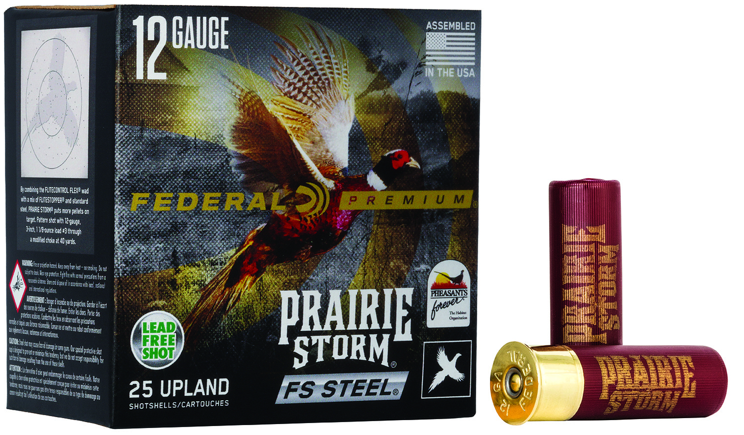 130666 3.jpg Federal PFSX143FS4 Premium Prairie Storm FS 12Gauge 3" 1 1/8oz 4Shot 25 Per Box/10 Case