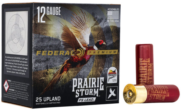 Federal Prairie Storm FS 12 Gauge 3-Inch 1 5/8 oz #4 Shot, 25-Round Box