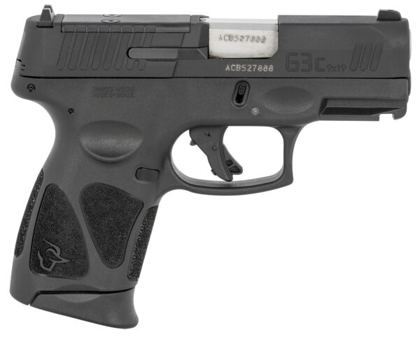 Taurus 1G3CP931 G3C 9mm Luger 12+1 3.26" Matte Stainless Steel Barrel, Matte Black Tenifer Optic Cut/Serrated Slide, Black Polymer Frame w/Picatinny Rail, Black Polymer Grips