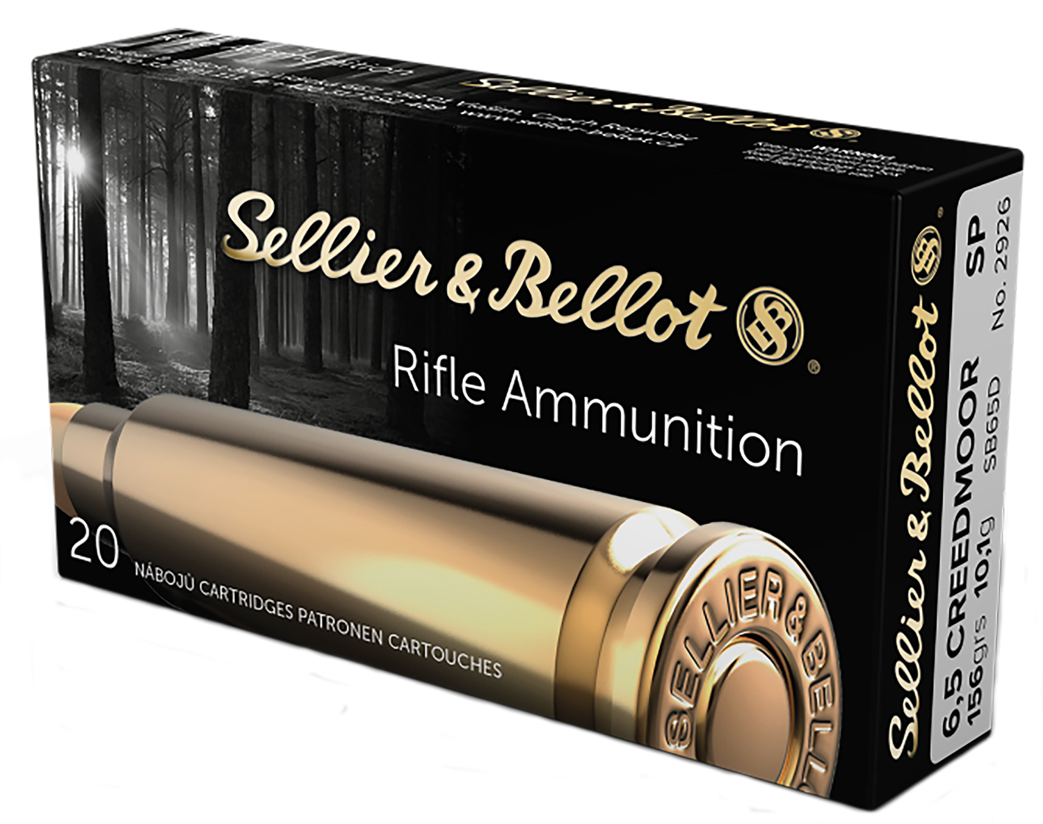 131634 Sellier & Bellot SB65D Rifle 6.5Creedmoor 156gr Soft Point 20 Per Box/25 Case