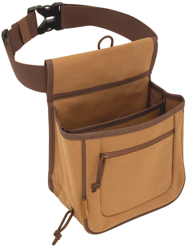 Allen Rival Double Compartment Shell Bag, Tan Canvas