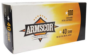 Armscor 50316 Precision Value Pack 40S&W 180gr Full Metal Jacket 100 Per Box/12 Case
