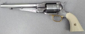 Taylor's & Company 1858 Remington Conversion Revolver, .45 Colt, 8-Inch, Ivory Grip, 6-Shot