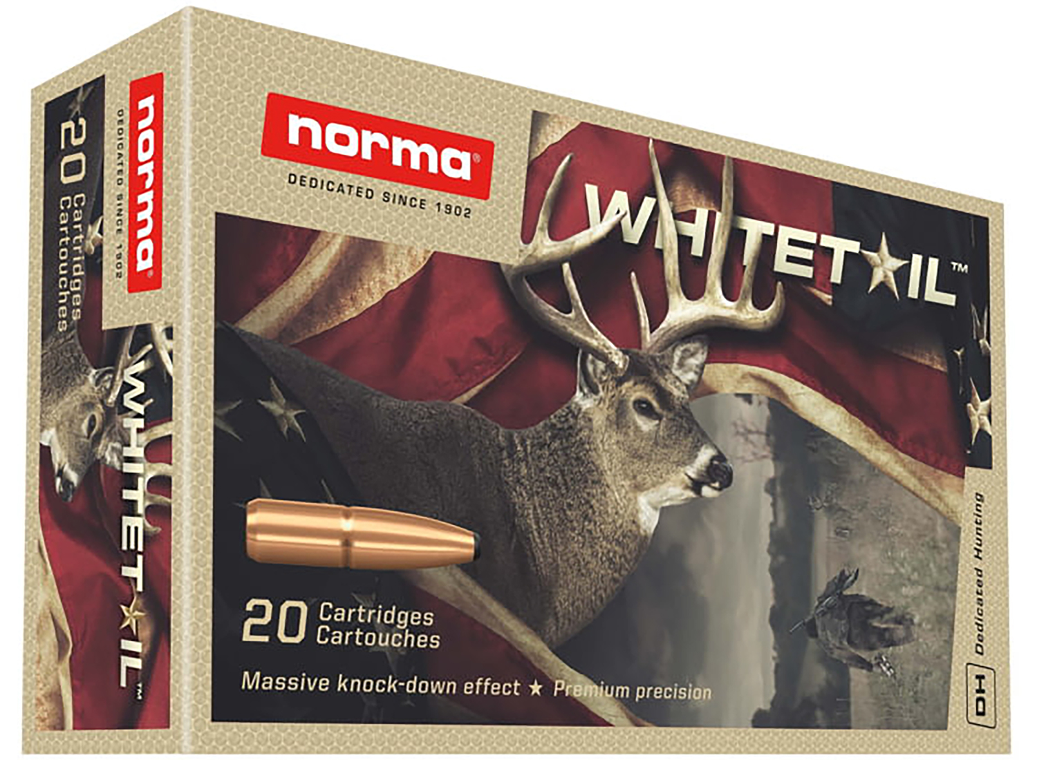 137029.jpg Norma Ammunition 20171502 Dedicated Hunting Whitetail 7mm-08Rem 150gr Pointed Soft Point 20 Per Box/10 Case