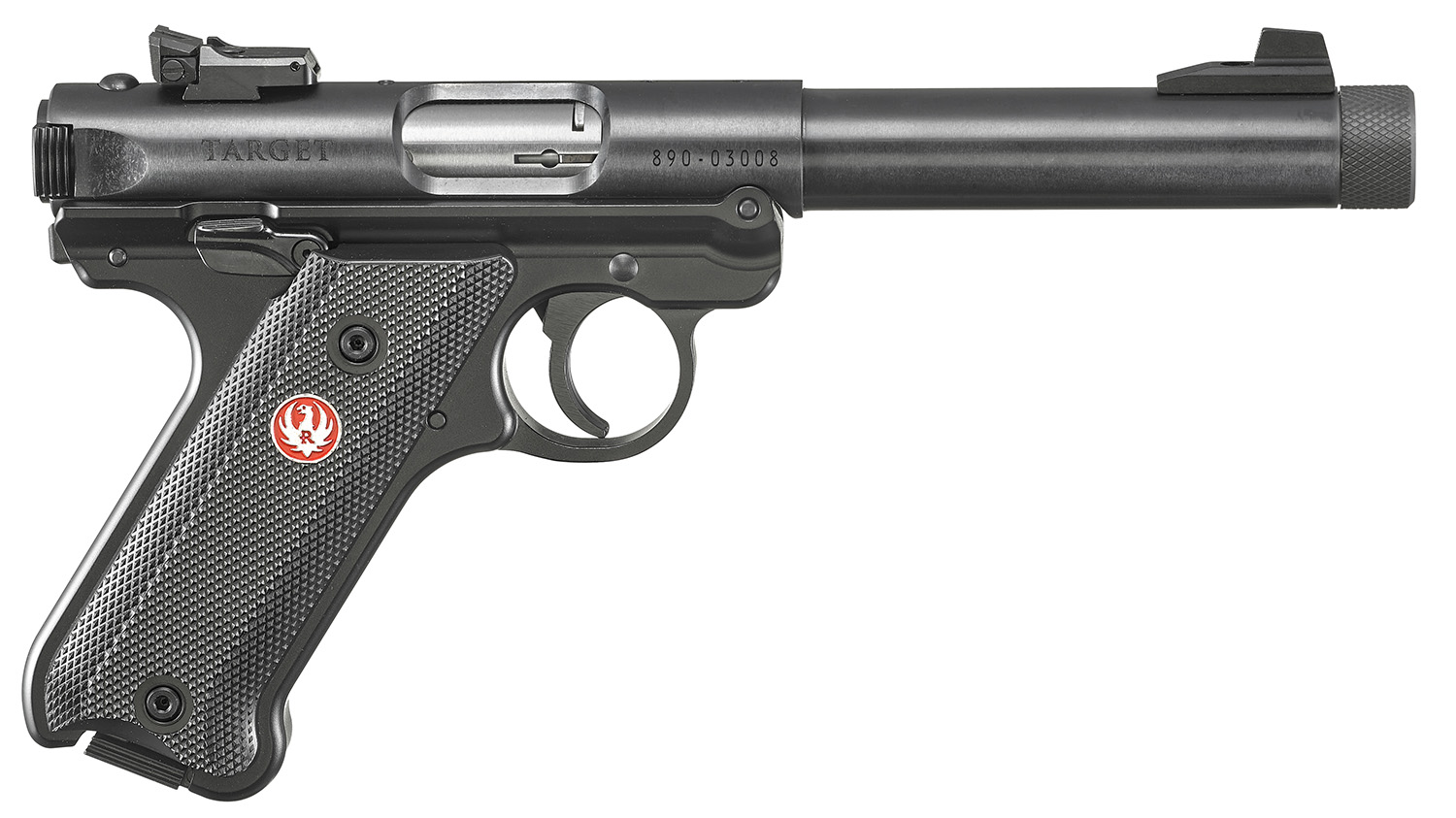 Ruger Mark IV Target Pistol, .22 LR, Blued, Threaded, 5.5-Inch