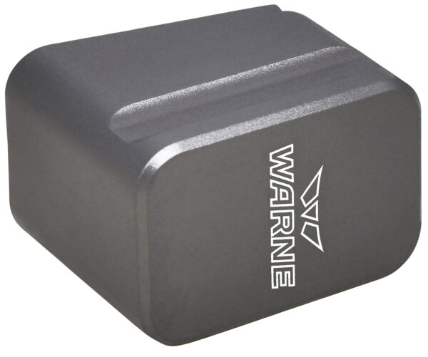 Warne MEG1954GR Magazine Extension made of 6061-T6 Aluminum with Hardcoat Anodized Gray Finish for Glock 19, 23 Magazines (Adds 5rds 9mm Luger, 4rds 40 S&W)