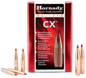 Hornady 332704 CX 338 Cal 185 gr Copper Solid 50 Per Box/ 25 Case