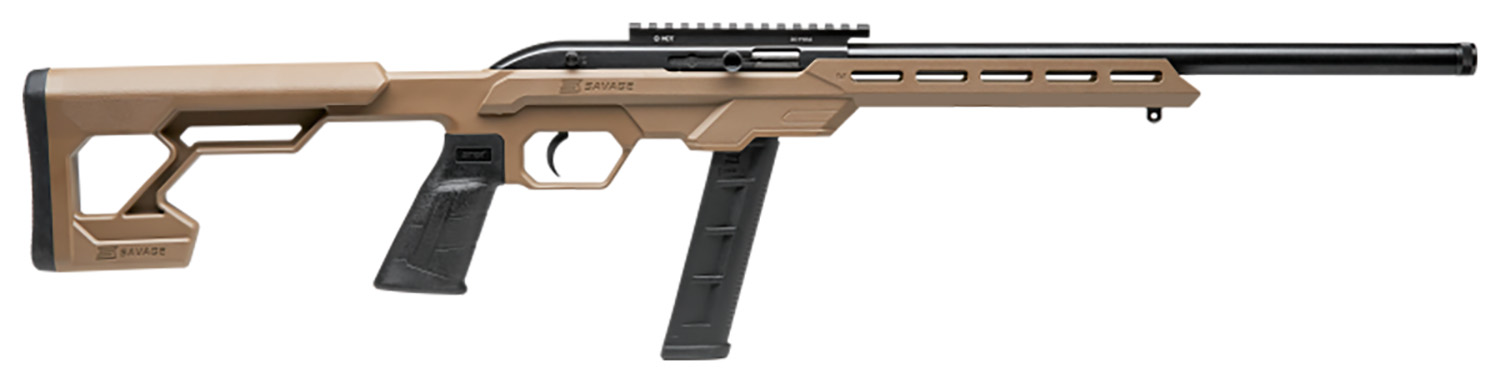 Savage Arms 64 Precision Rifle, .22 LR, 16.5-Inch, Threaded, FDE, 20-Round