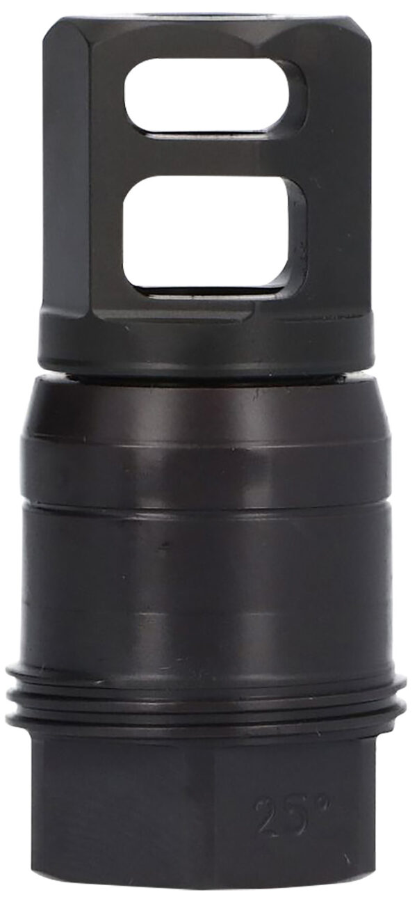 Sig Sauer SL76258X2425DEGM Clutch-Lok QD Muzzle Brake Black Stainless Steel with 5/8" 24 tpi Threads for 7.62mm 25 Degree Taper