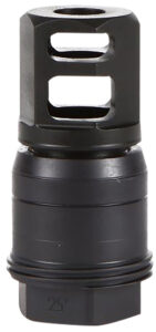 Sig Sauer SL55612X2825DEGM Clutch-Lok QD Muzzle Brake Black Stainless Steel with 1/2" 28 tpi Threads for 5.56mm 25 Degree Taper