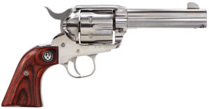 Ruger 5109 Vaquero Medium Frame 357 Mag/38 Special 6rd 4.62" High Gloss Stainless Steel Barrel, Cylinder & Frame, Hardwood Grip, Transfer Bar Safety, Exposed Hammer