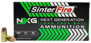 SinterFire Inc SF38075NXG Next Generation (NXG) 380ACP 75gr Lead Free Ball 50 Per Box/20 Case
