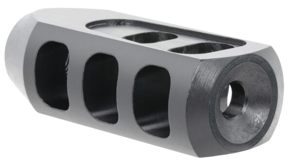 TacFire Tanker Muzzle Brake Black Oxide Steel with 1/2"-28 tpi Threads 2.76" OAL 1.37" Diameter for 5.56x45mm NATO