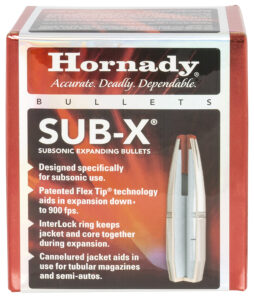 Hornady 30718 Sub-X 30 Cal 308 Cal 175 gr Subsonic eXpanding 100 Per Box/ 15 Case