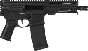 CMMG 55A938FAB Dissent 5.56x45mm NATO 30+1 6.50", Black Cerakote Rec, OEM Grip, Picatinny Buffer Adapter, Zeroed Drop-In Single Stage Trigger