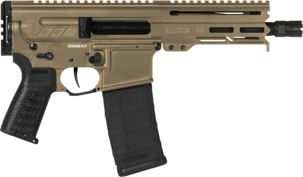 CMMG Dissent Pistol, 5.56 NATO, 6.5-Inch, Coyote Tan, 30-Round