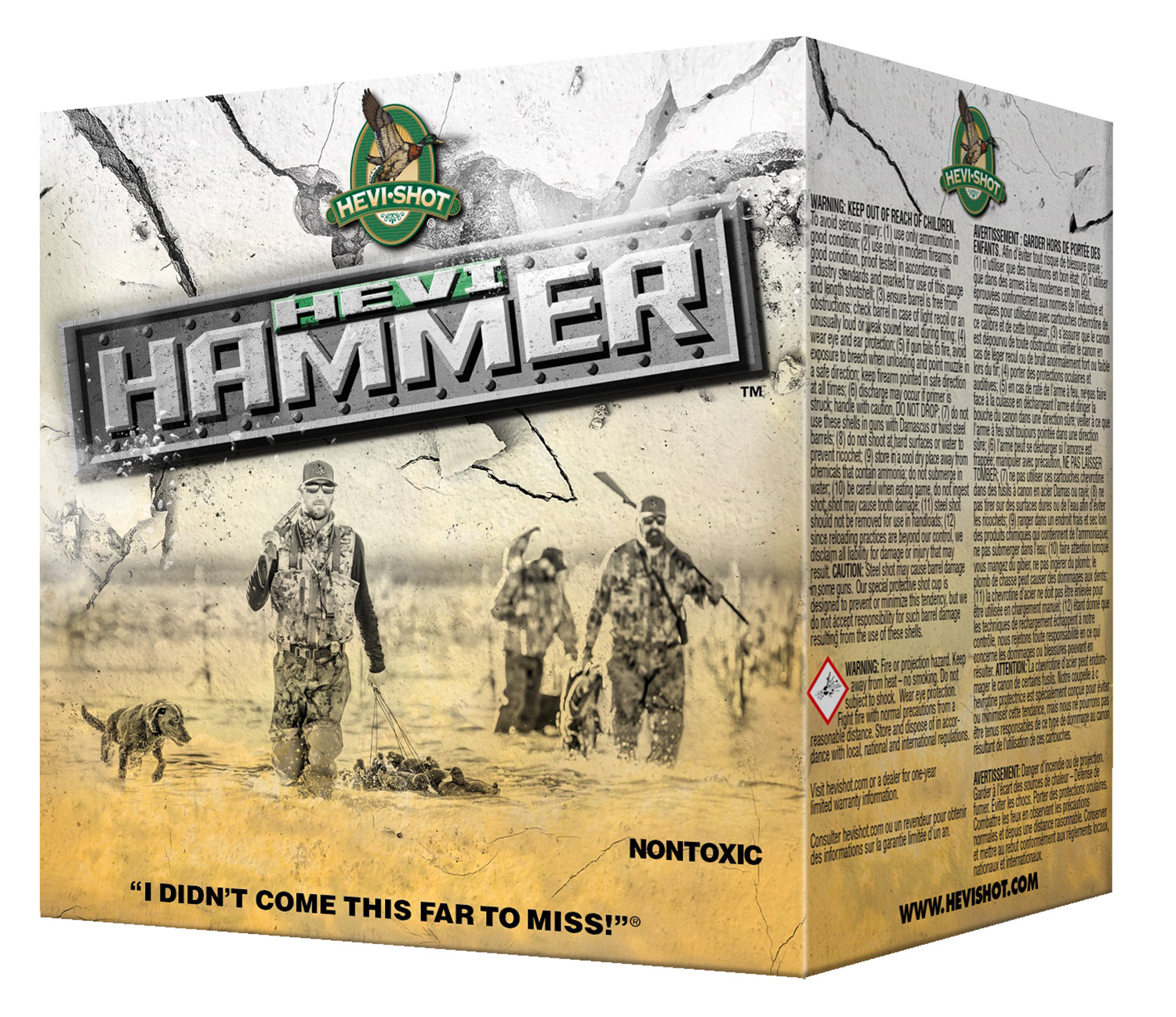 149331 1.jpg HEVI-Shot HS28388 HEVI-Hammer 12Gauge 3.50" 1 1/2oz Steel/Bismuth BBShot 25 Per Box/10 Case