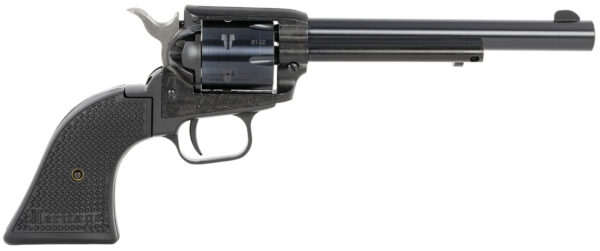 Heritage Mfg RR22B6PG Rough Rider 22 LR 6 Shot, 6.50" Black Steel Barrel, Black Zinc Alloy Frame, Black Cylinder, Black Polymer Grip, Hammer/Thumb Safety, Exposed Hammer