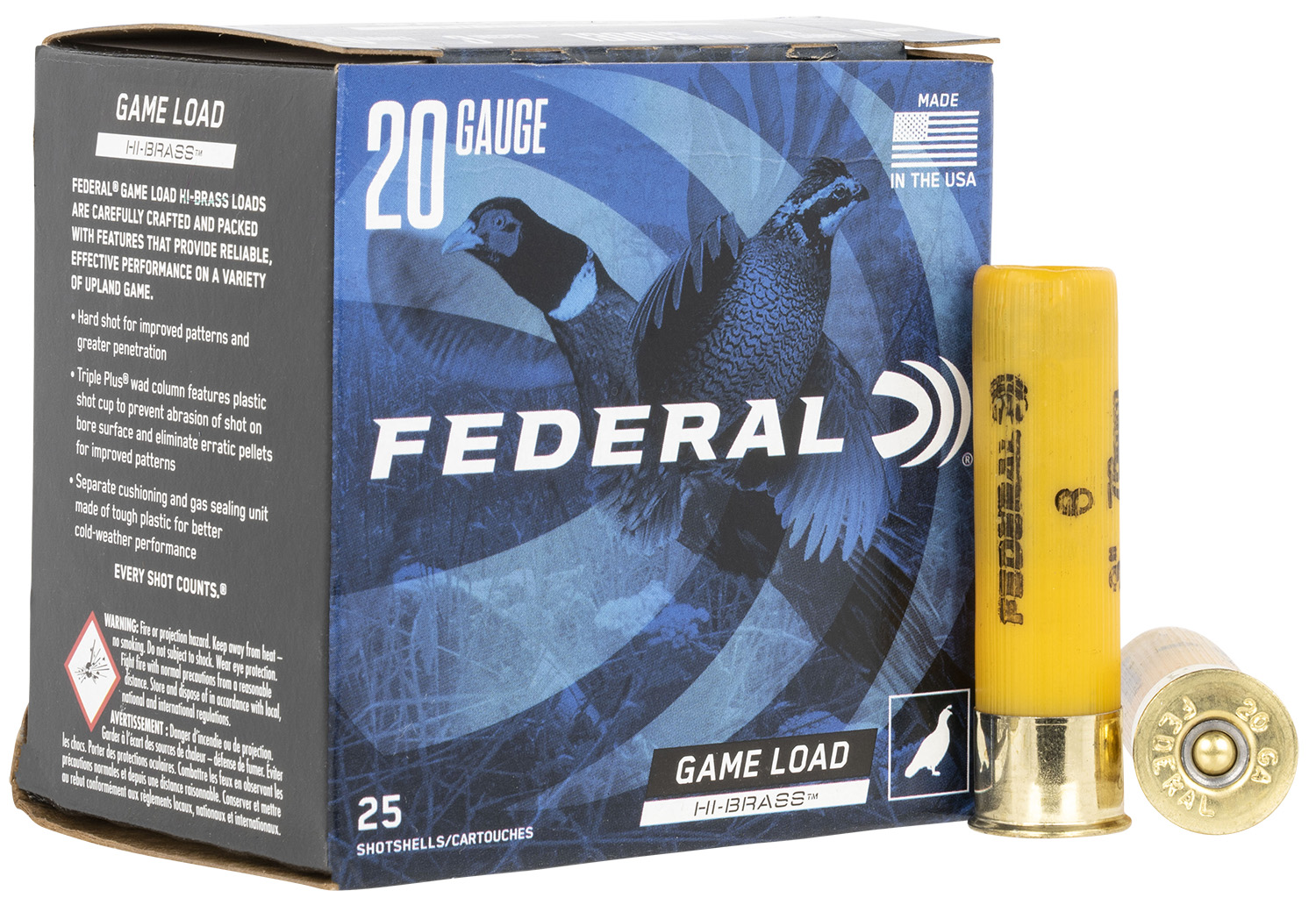 149815.jpg Federal H2586 Game-Shok High Brass 20Gauge 3" 1 1/4oz 6Shot 25 Per Box/10 Case