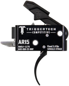 TriggerTech AR0SBB33NNP Competitive Pro Curved Single-Stage 3 lbs Fixed for AR-15
