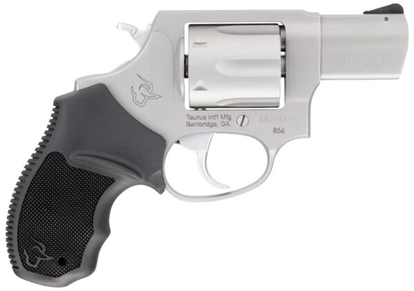 Taurus 2-85629-MA 856 *MA Compliant Small Frame 38 Special +P 6 Shot 2" Stainless Steel Barrel, Cylinder & Frame, Black Rubber Grip, Exposed Hammer