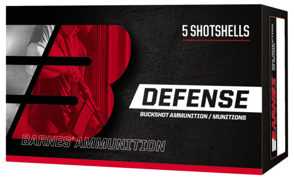 Barnes Bullets 32009 Defense 12Gauge 2.75" 9Pellets 00Buck Shot 5 Per Box/20 Case