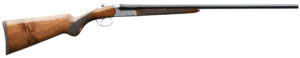 Charles Daly 930340 500 Full Size 20 Gauge Break Open 3" 2rd 26" Gloss Blued Side By Side Barrel, Silver Engraved Stainless Steel Receiver, Checkered Oiled Walnut Stock
