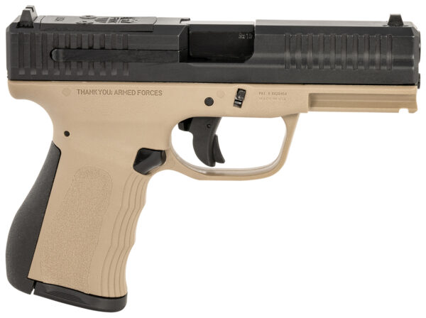 FMK FMKG49DE G3 9mm Luger 14+1 4" Stainless Steel Barrel, Black Optic Cut/Serrated Carbon Steel Slide Flat Dark Earth Polymer Frame w/Picatinny Rail, Black Backstrap Grip
