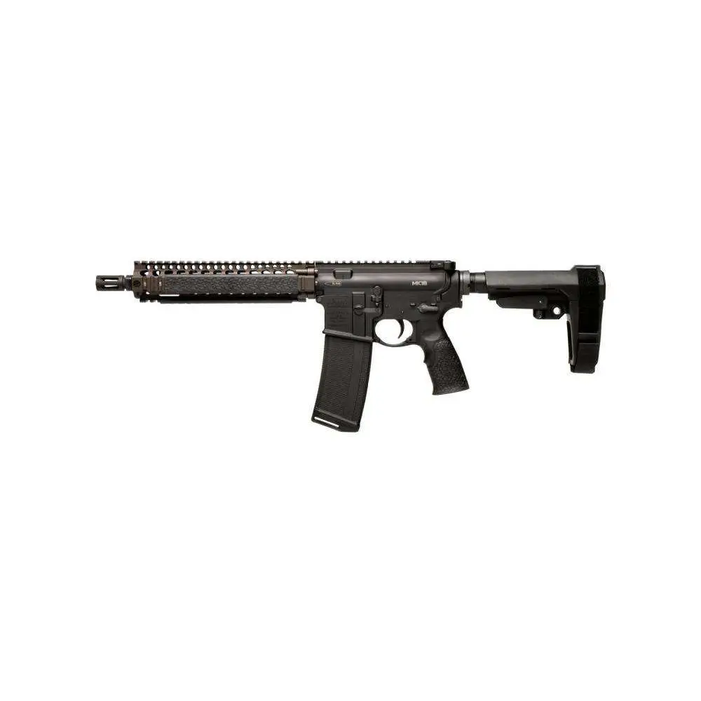 Daniel Defense MK18 AR Pistol, 5.56mm, 10.3-Inch, FDE, SBA3 Brace, 32-Round