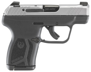 Ruger 13744 LCP Max Compact 380 ACP 10+1 2.80" Black Oxide Steel Barrel, Matte Stainless Serrated Slide, Black Polymer Frame w/Serrated Trigger Guard w/Black Nylon Grip