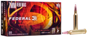 Federal F7RFS2 Fusion 7mmRem 175gr Bonded Soft Point 20 Per Box/10 Case