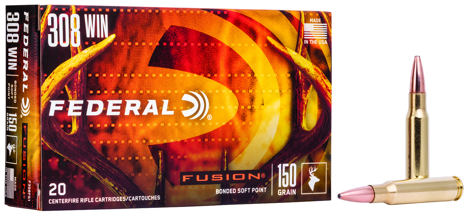 Federal Fusion .308 Winchester/7.62 NATO 150gr Bonded SP, 20-Round Box