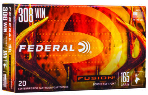 Federal F308FS2 Fusion 308Win 165gr Bonded Soft Point 20 Per Box/10 Case