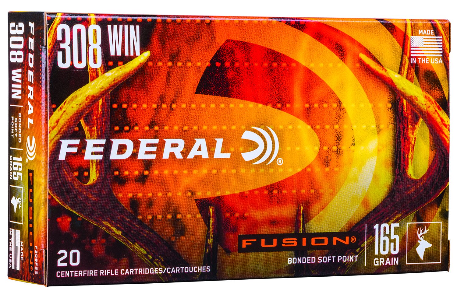 Federal Fusion .308 Winchester/7.62 NATO 165gr Bonded SP, 20-Round Box