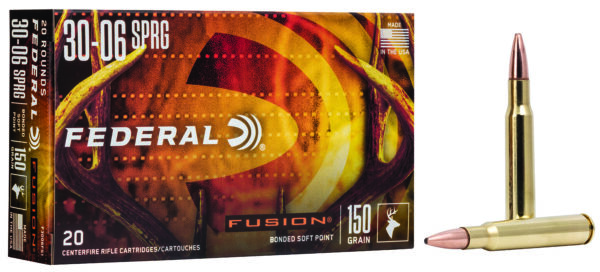 Federal F3006FS1 Fusion 30-06Springfield 150gr Bonded Soft Point 20 Per Box/10 Case