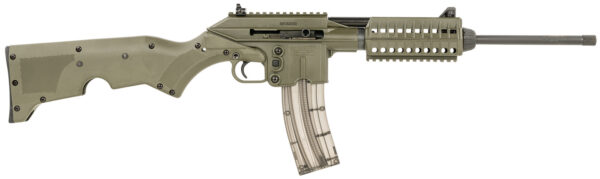 Kel-Tec SU22CAGRN SU22 Full Size 22 LR 26+1 16.10" Black Threaded Barrel, OD Green Picatinny Rail Polymer Receiver, OD Green Synthetic w/Storage Compartment Stock
