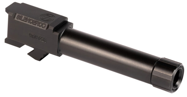 SilencerCo 9mm Threaded Barrel for Glock 26, Gen 1-5, Black Nitride
