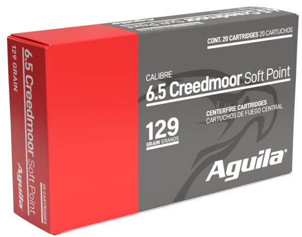 Aguila 81489AG 6.5Creedmoor 129gr InterLock Boat Tail Soft Point 20 Per Box/10 Case