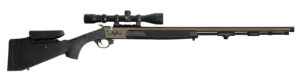 Traditions R53-74660450 Pursuit XT Pro w/Scope 50 Cal Tungsten Cerakote 26" Fluted/Threaded w/VAPR Twist Barrel, Black Adj Cheek Piece & LOP Synthetic Stock, 3.5-10x44mm Duplex