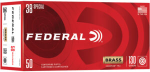 Federal C38130A Champion 38Special 130gr Full Metal Jacket 50 Per Box/20 Case