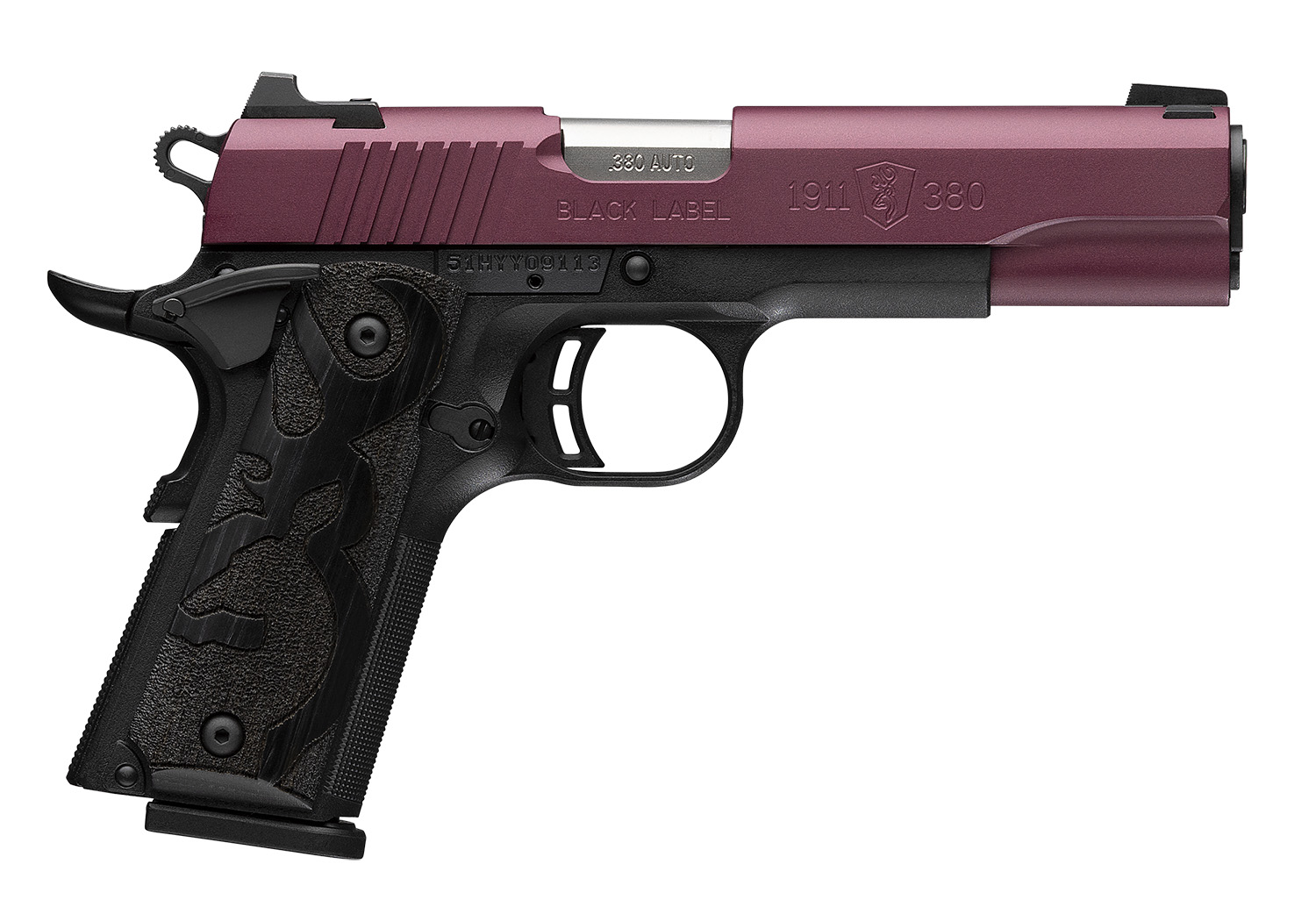 Browning 1911 Black Label Pistol, Black Cherry, Full Size