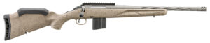 Ruger 46927 American Ranch Gen II Full Size 6.5 Grendel 10+1 16.10" Cobalt Cerakote Spiral Threaded Barrel & Picatinny Rail Steel Receiver, Flat Dark Earth Splatter Adj Comb Synthetic Stock